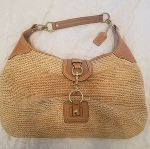 Coach rattan beachy summer bag 💜